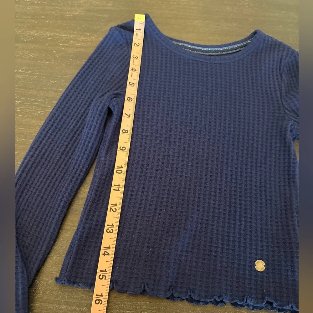 Justice Girls 6 Long Sleeve Navy Top